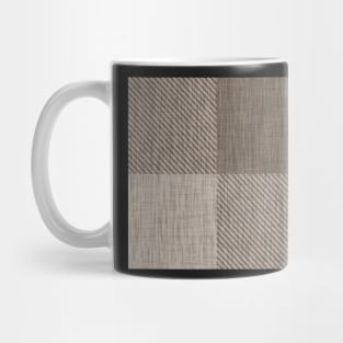 Brown and Tan Textured Buffalo Plaid Mug